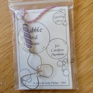 Bubble wand necklace nwt